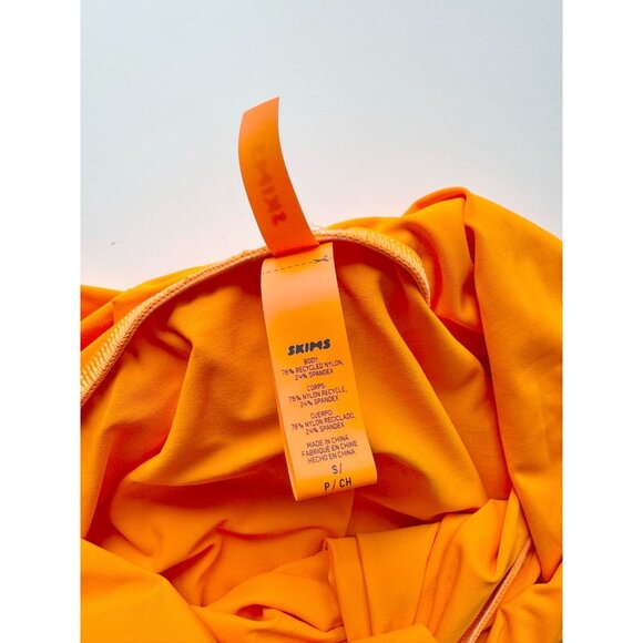 NWOT SKIMS Signature Swim Orange Stretch Fixed Knot Maxi Sarong Pareo, Size S - Picture 9 of 10